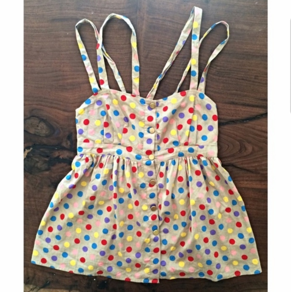 Polka Dot Top 💛❤💙